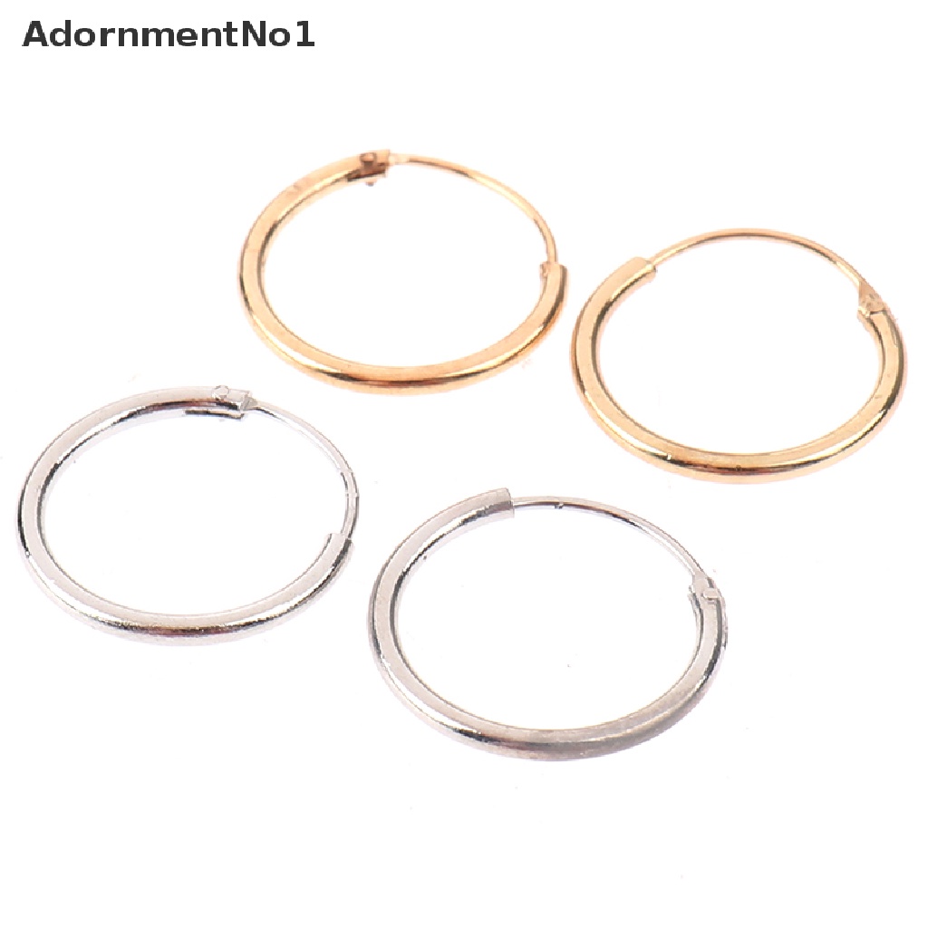 (AdornmentNo1) 3 Pasang / Set Anting Tusuk Bentuk Lingkaran Kecil Untuk Wanita