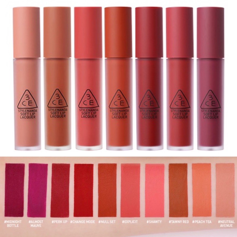 3CE SOFT LIP LACQUER - 3CE LIP TINT