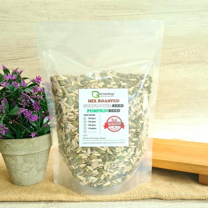 

TURUN HARGA Roasted Mix Sunflower Seed dan Pumpkin Seed (1 kilogram) by Granology AP044