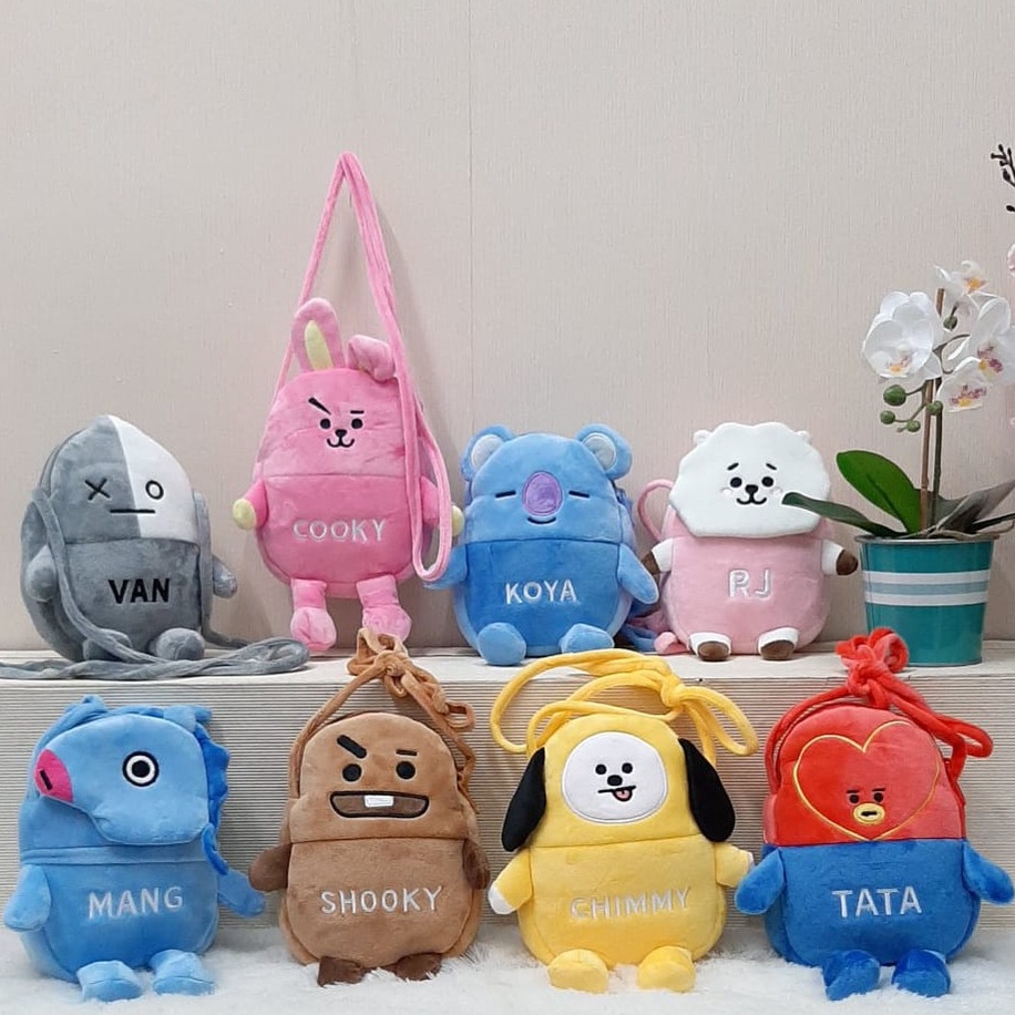 Toysopedia Tas Selempang Anak Size 23cm/Slempang TAta Chimmy Koya Rj Van MAng Kado Tas Anak