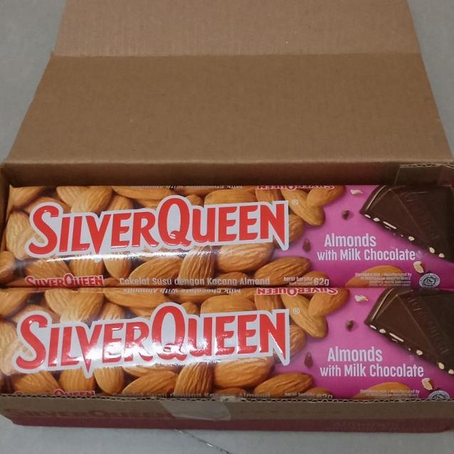 

Silverqueen Almonds 58 gram 1 box (isi 6 pcs)