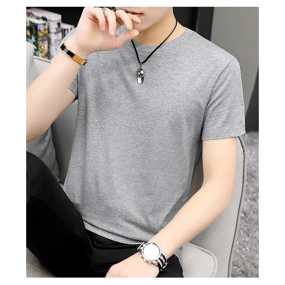 Kaos Polos Cotton Combed Lengan Pendek PRIA V neck Kaos hitam Kaos putih