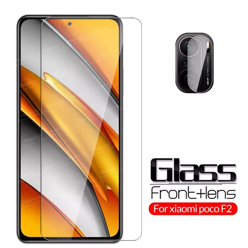 Tempered Glass Poco F3 Paket Tempered Glass Layar dan Kamera Belakang Xiaomi Poco F3