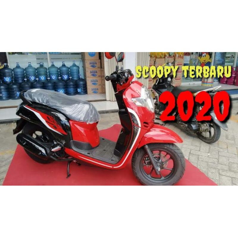 Striping Scoopy Fi 2020 Hitam Merah
