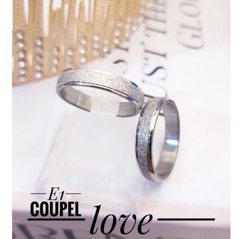 Couple cincin titanium silver Y86