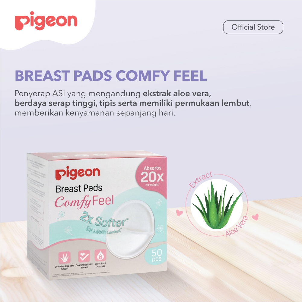 NEW Pigeon Breast Pads Comfyfeel 50pcs - breastpad / pelindung payudara / perlengkapan menyusui / alas asi anti tembus / asi rembes / shell / shield / breathable / alas payudara super tipis / penutup cover asi / menyerap asi dengan cepat / asi anti bocor