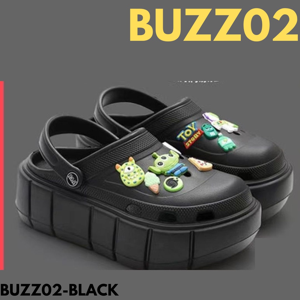 SANDAL WEDGES WANITA MODEL MODEL LARIS SEPANJANG ERA TREND BAHAN RUBBER IMPORT BUZZ02