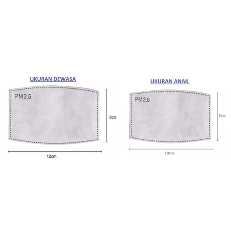 Pm2.5 filter masker ready ukuran dewasa dan anak
