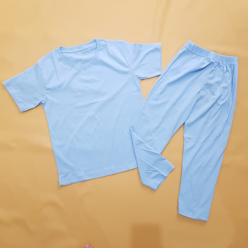 [PREMIUM] Setelan Kaos Celana Panjang Katun Harian / Rumahan Anak [Cotton Combed 30s]