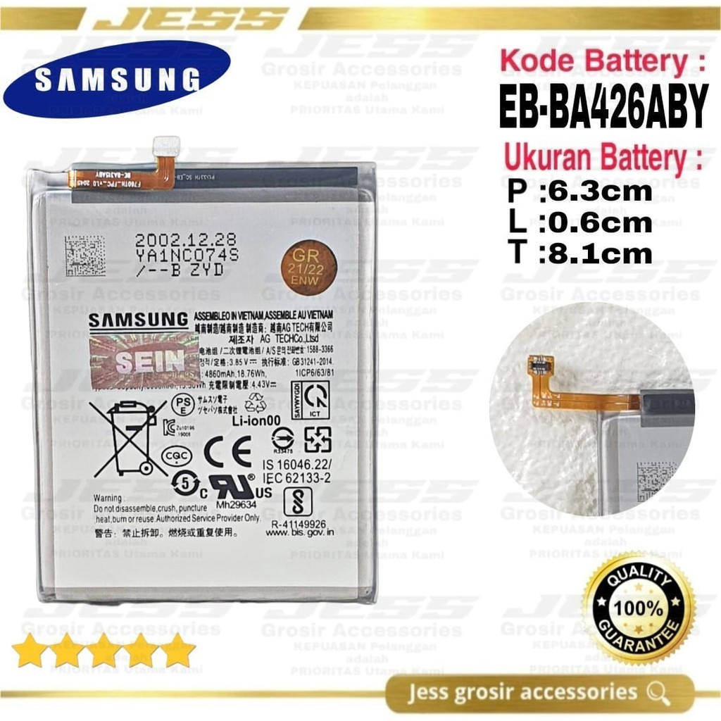 Baterai Original Samsung Galaxy A32 5G - A326 - A326B - SM-A326B Kode Battery EB-BA426ABY