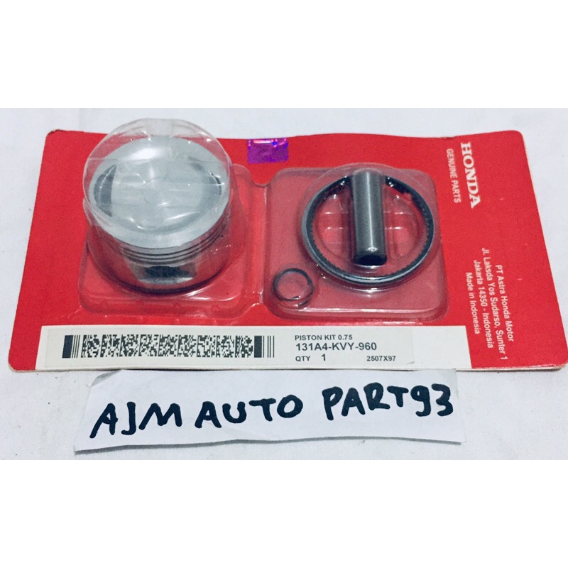 PISTON KIT RING SEHER 1SET BEAT KARBU SCOOPY KARBU OS 0.75 AHM KVY