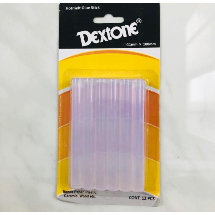 DEXTONE Refill Isi Glue Gun Besar 12pcs 11mmx100mm / Isi Ulang Lem Tembak Besar Glue Stick