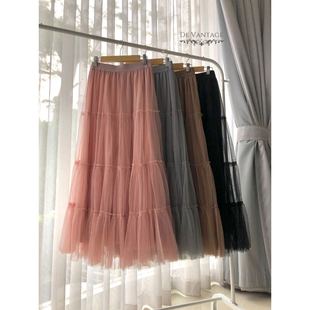 Rok Tutu Tingkat Polos / Layered Plain Tulle Skirt