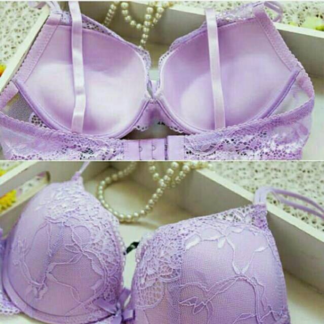 BRA SET BRUKAT TRANSPARAN WOMAN UNDERWEAR PAKAIAN DALAM WANITA SEXY BORDIR RENDA LINGERIE