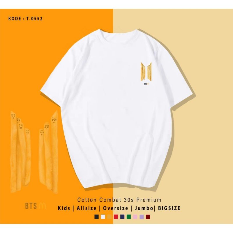 T-SHIRT/KAOS BTS MEAL FRENCH FRIED SIDE/UNISEX PREMIUM OVERSIZE