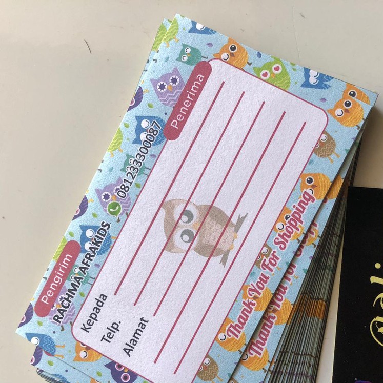 

paket cetak sticker stiker label pengiriman olshop custom 10x6 cm isi 100 pcs