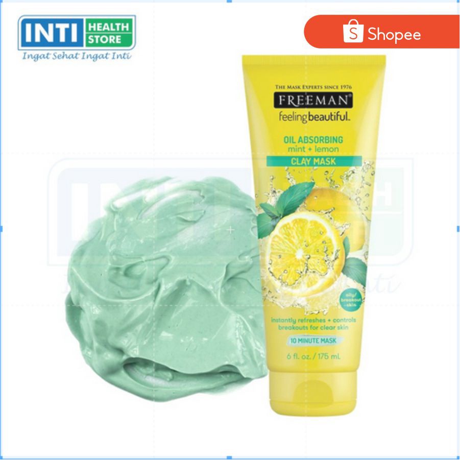 Freeman | Oil Absorbing Mint &amp; Lemon Clay Mask 175 ml