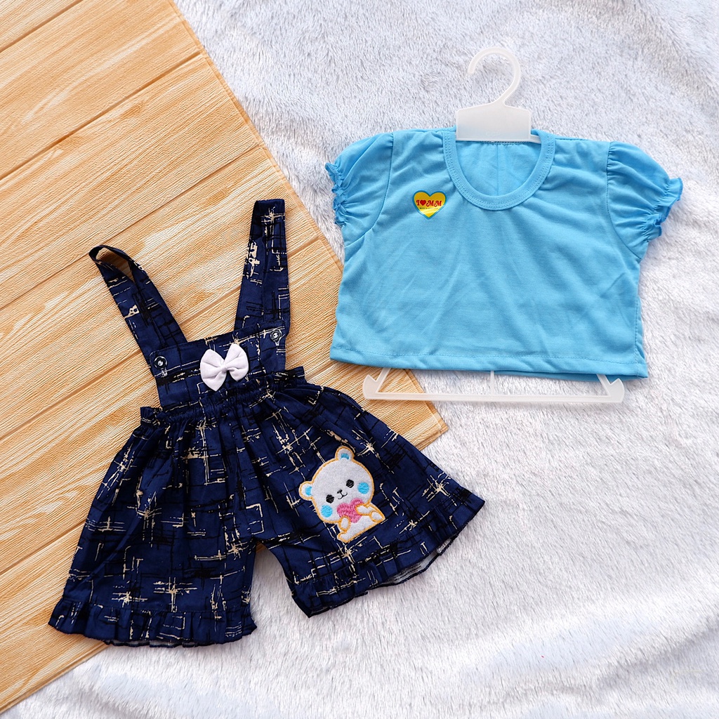 Stelan Pakaian 0-6 Bulan Baju & Jumper Kodok Anak Bayi Perempuan. Setelan Overal Baby Cewek Lucu & Murah-3