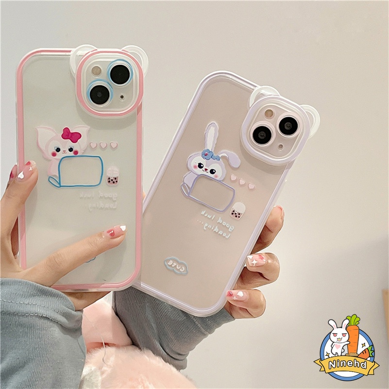 Soft Case Pelindung Lensa Penuh Tahan Banting Motif Kartun Untuk Compatible for iPhone 14 13 12 11 Pro Max X Xr Xs Max SE 2020 iPhone 8 7 6 6s Plus Fashion Cartoon Trend Mobile Phone Case Lens Full Cover Soft Shell Shockproof Phone Protective Cover