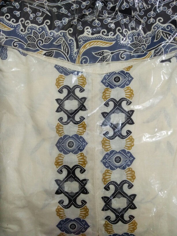 Tunik Cibulan Anggrek Putih Busana Batik Wanita Casual Formal Kantoran Kondangan Seragaman Katun