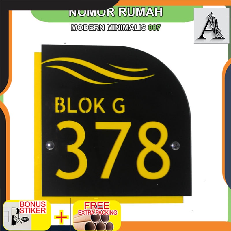 

Grosir Nomor Rumah Akrilik Modern Minimalis Model 007
