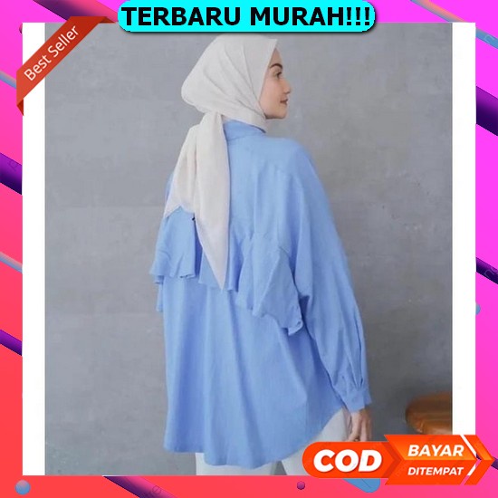 Kemeja Oversize Wanita Linen / Olivia Shirt / Premium Casual Polos / Kemeja Wanita Korea / Import / 