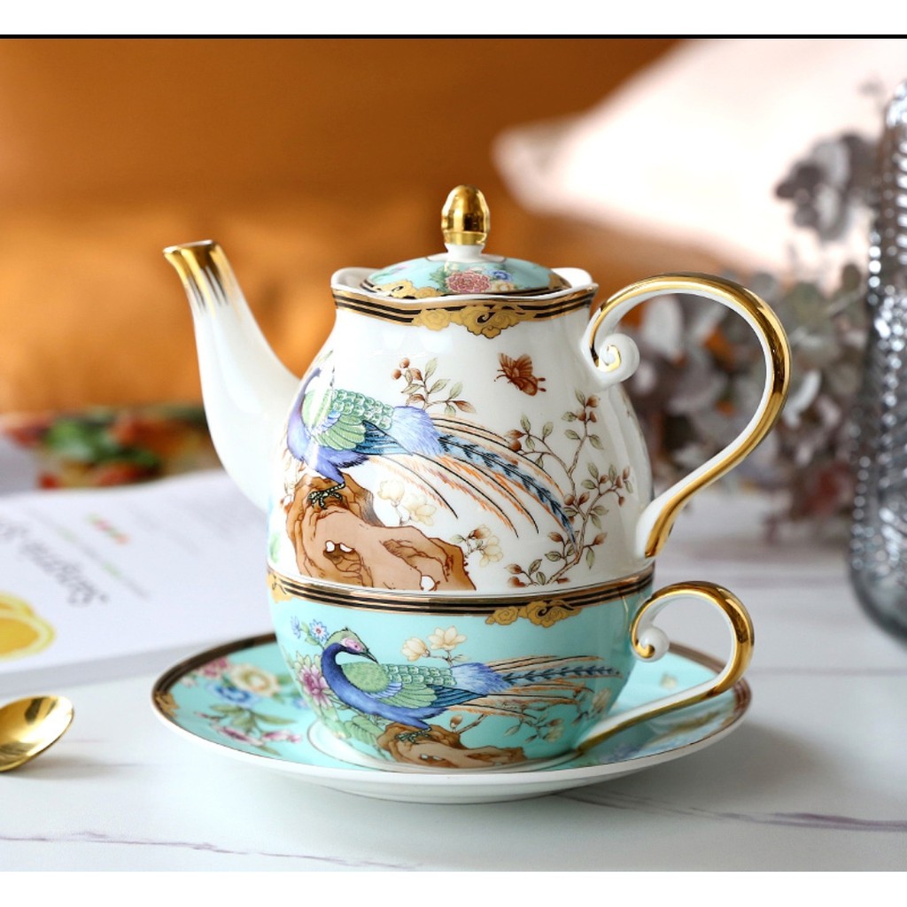 Peacock Tea For One Teko Teh Cangkir Teh Tempat Teh Royal Albert Cangkir Keramik Gelas Keramik