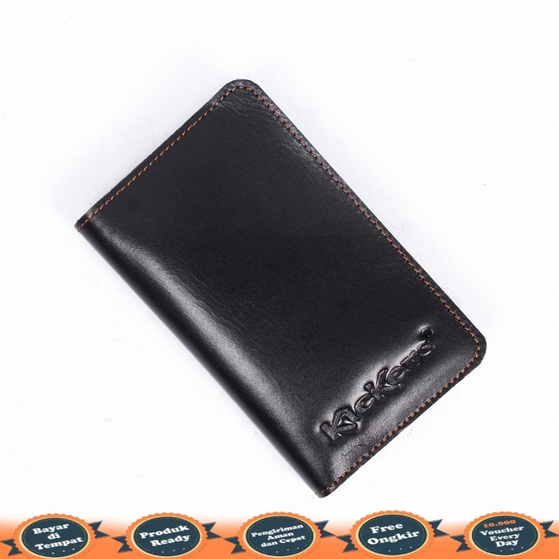 DOMPET KULIT ASLI PRIA ORIGINAL KICKERS HITAM TAN DOMPET LIPAT COWOK