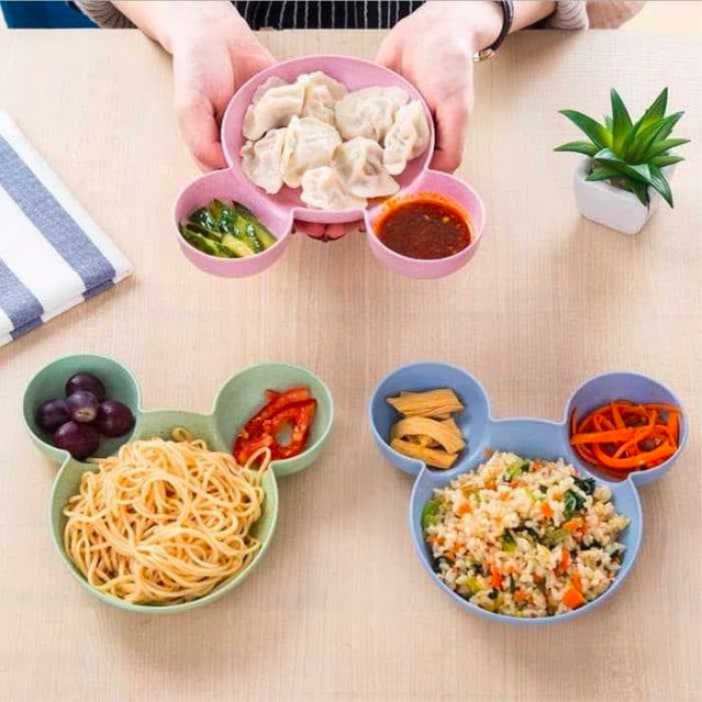 ￼Mangkuk Mickey Mouse Mangkok Makan Sup bento mangkok makan bayi anak mpasi alat makan lucu piring karakter peralatan makan piring plate bowl mickey