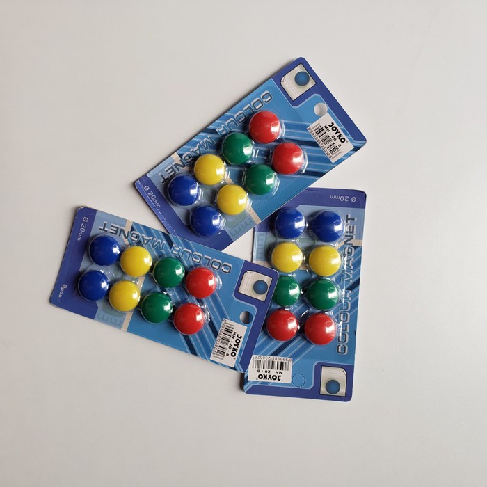 Magnet Warna Warni Joyko - Whiteboard ( Isi 8 )
