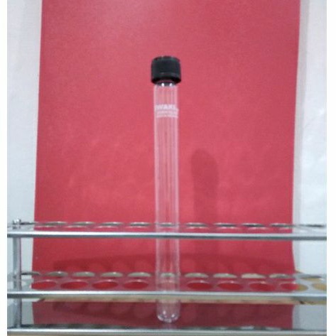 Test Tube with Screw Cap 27 ML Iwaki. Tabung Reaksi ukuran 18 x 180mm Iwaki.