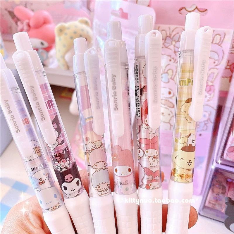 

Pulpen Gel Sanrio Isi 6 Hello Kitty Melody Cinnamoroll Pompompurin Kuromi Little Twin Stars Keroppi