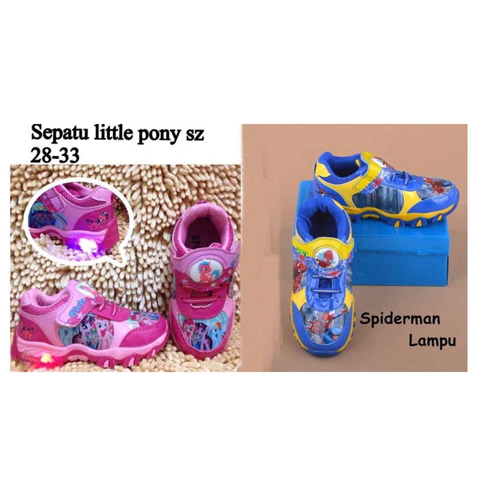 SEPATU  KARAKTER CARS, SPIDERMAN