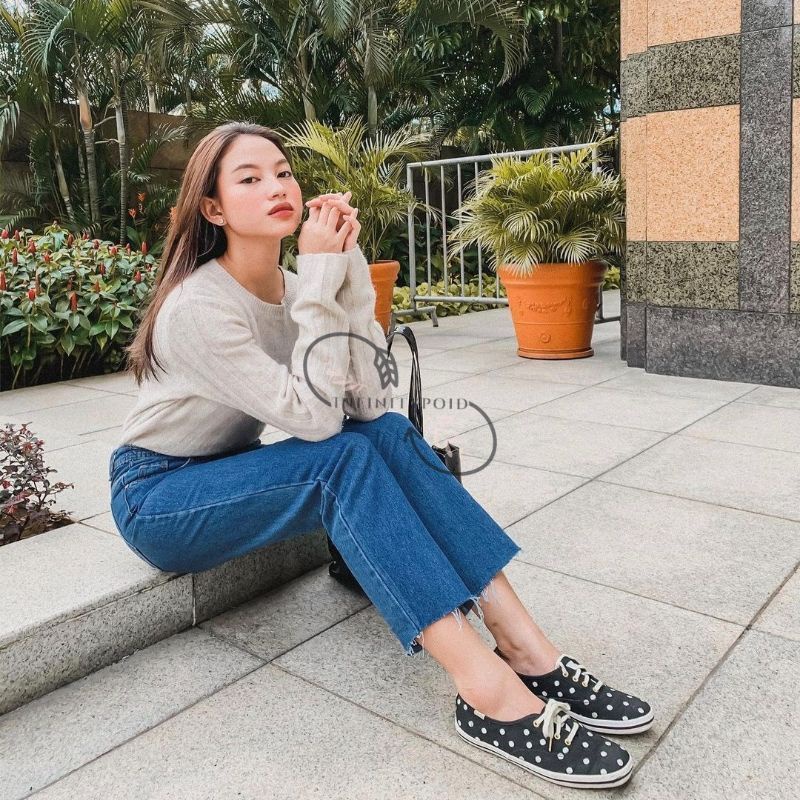 YAOSHI- Celana Panjang Pinggang Tinggi Wanita - Boyfriend Unfinish Jeans Vintage 27-34