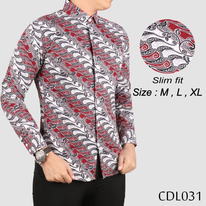 Batik Pria / Kemeja Batik Slimfit / Baju Pesta / Baju Keluarga TOP4