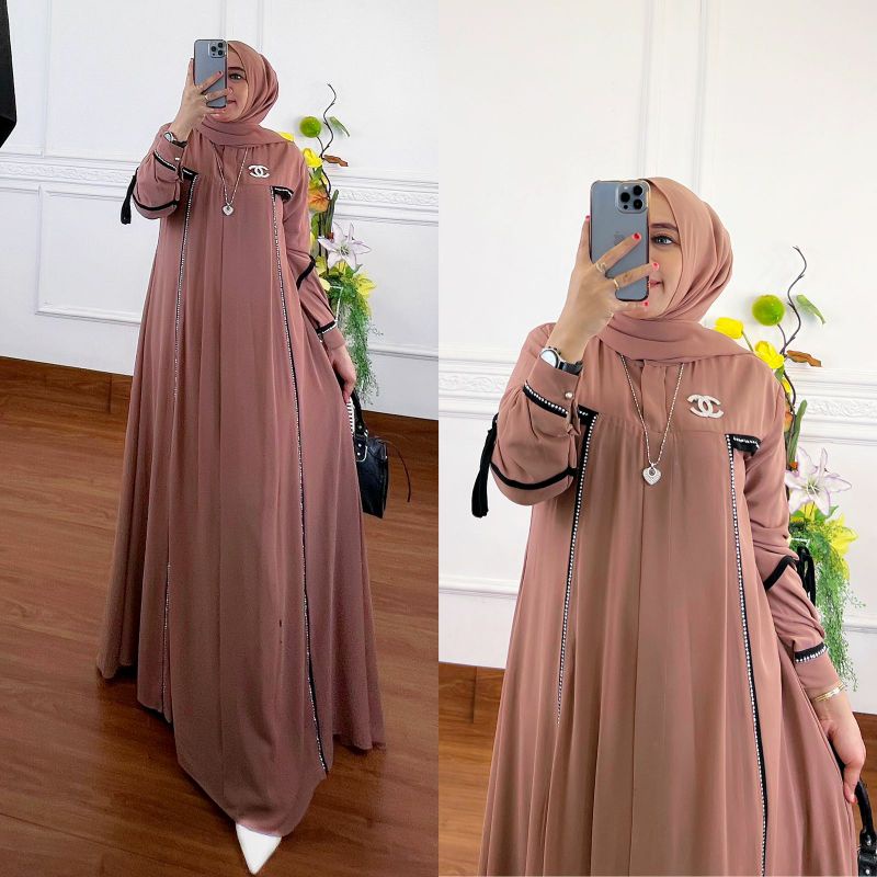 Nessa Abaya set By Hijabika-D Coklat