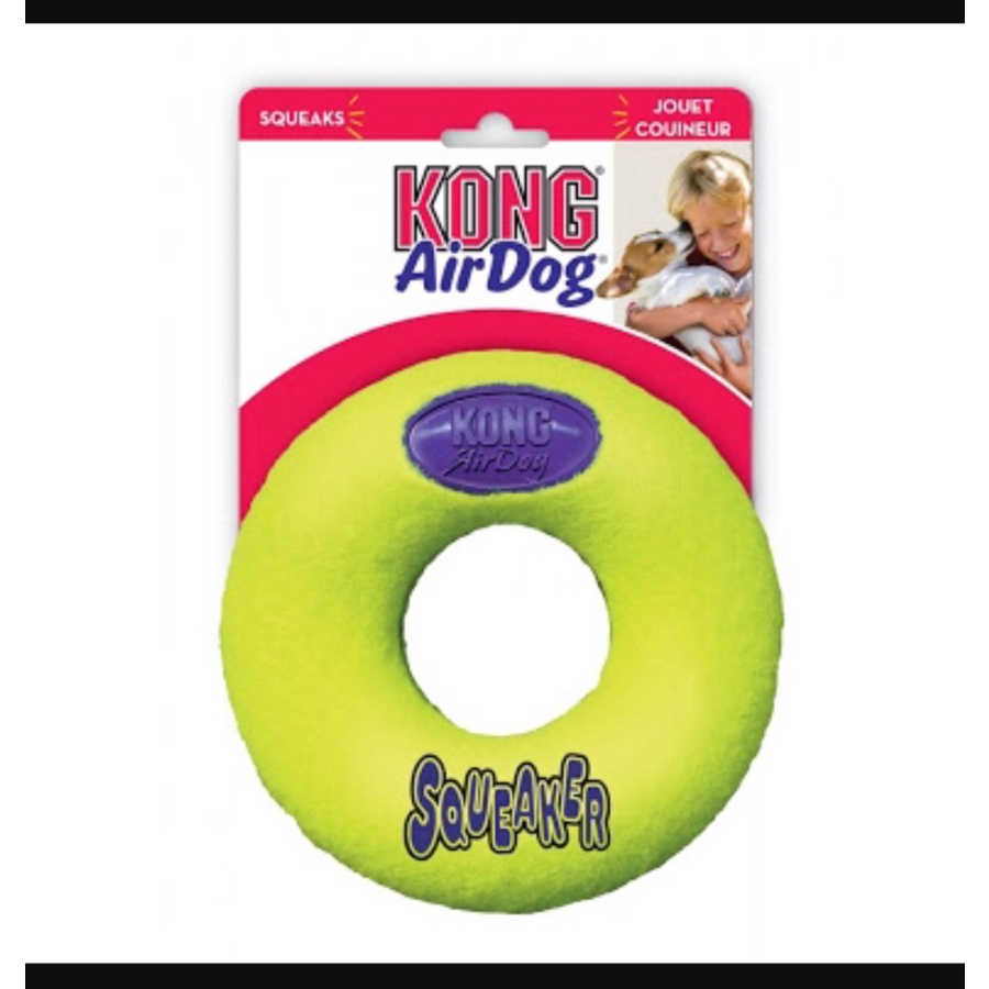 kong ASD2 large airdog-mainan gigitan squeaker donut anjing