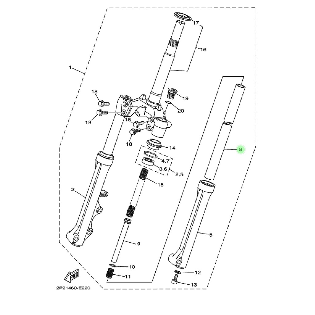 AS SHOCK SHOK SOK DEPAN VEGA R NEW JUPITER Z BURHAN ORIGINAL YGP 2P2-F3110-00