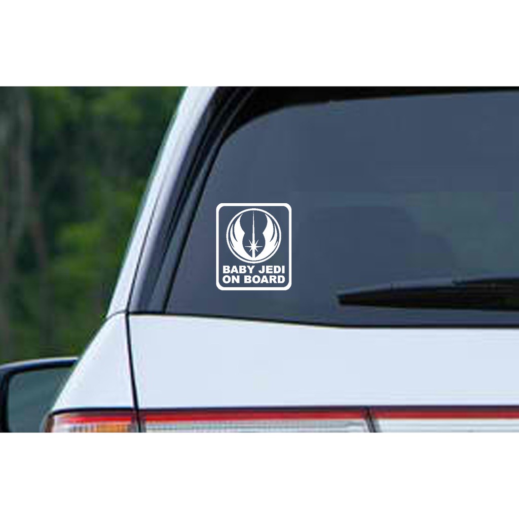 

cutting sticker baby jedi on board