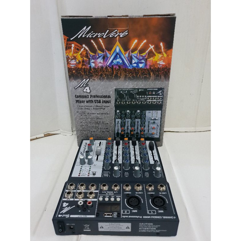 MIXER MICROVERB BEST4/BEST 4( 4CHANNEL )USB,MP3,BLUETOOTH-SOUNDCARD TO PC ORIGINAL PRODUCT