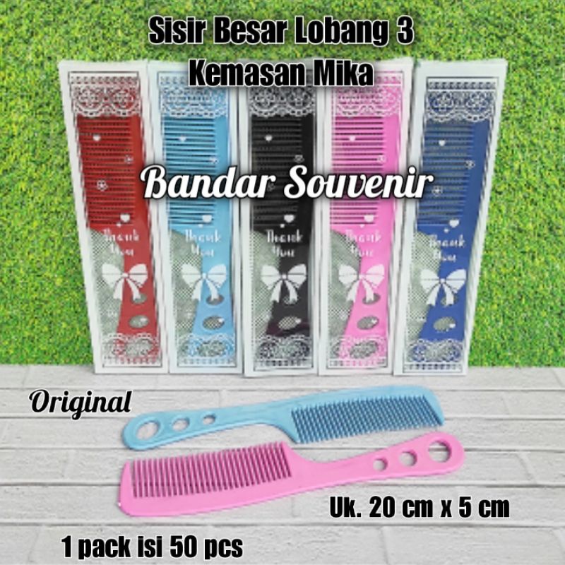 [50pcs] ORI Sisir Besar dan Tebal Souvenir Pernikahan Dikemas Mika