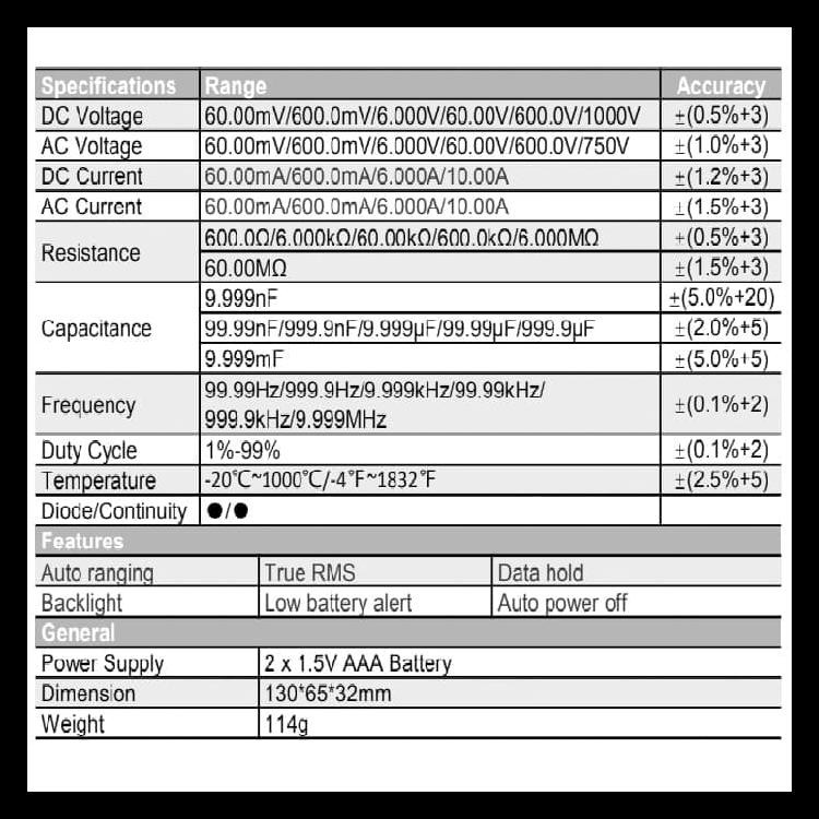 AVOMETER DIGITAL ZOTEK ZT102 / MULTITESTER DIGITAL ZT102 ORIGINAL