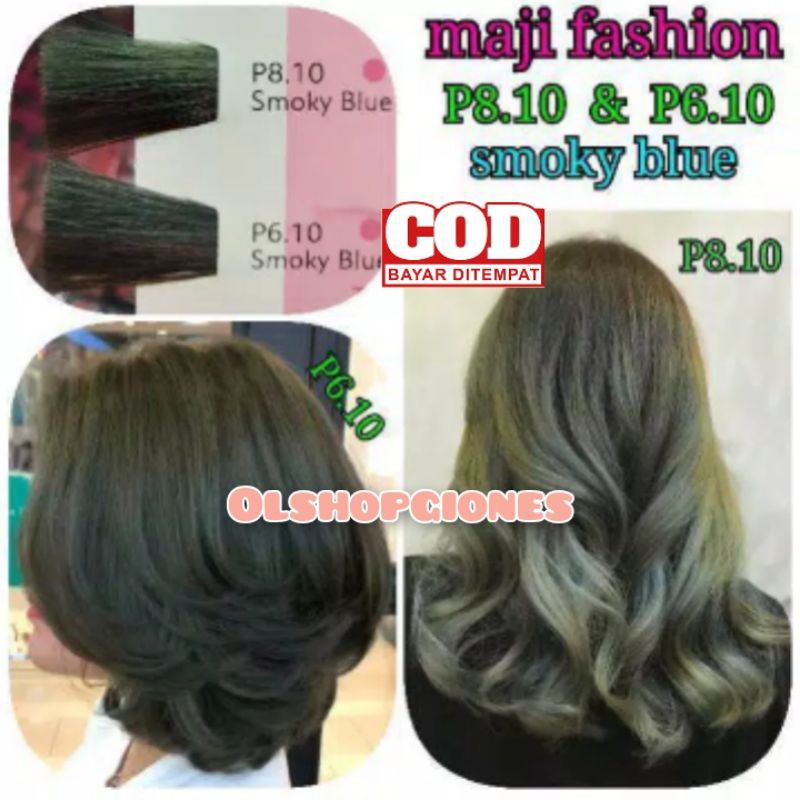 CAT Loreal MajiFashion P8.10 / P6.10 Smoky Blue Cat rambut L'oreal majirel + Developer Oxydant