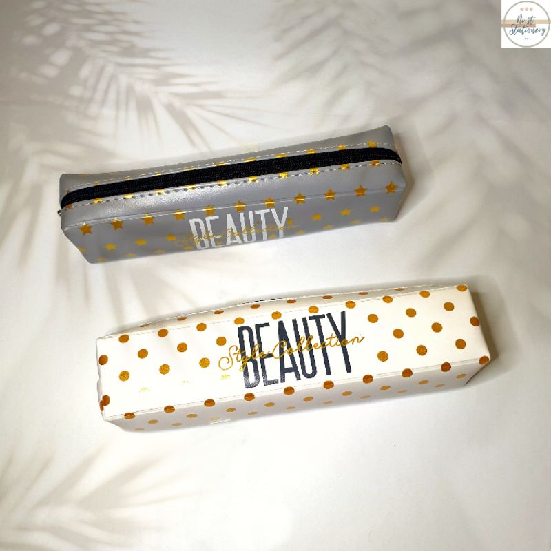 

[PENCIL CASE] Tempat Pensil Cantik Gold Polcadot