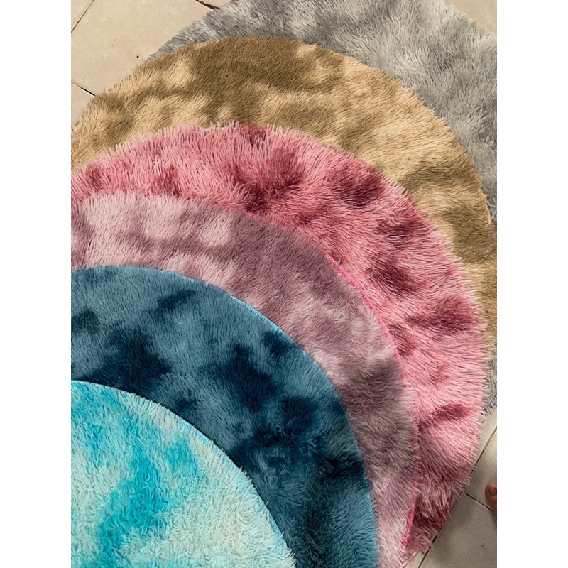 KARPET BULU BULAT DIAMETER 90cm