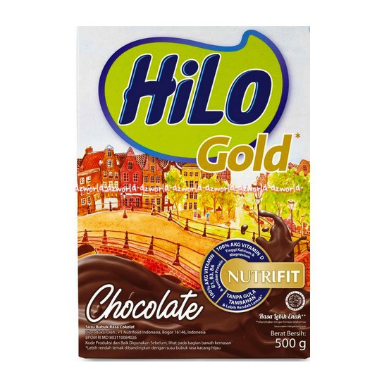 Hilo Gold Original Coklat 500gr Susu Formula Milk Kalsium Tulang Susu Untuk Lansia 50+