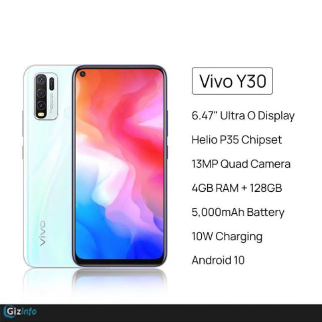 Vivo Y30 Ram 4 128gb Garansi Resmi Shopee Indonesia