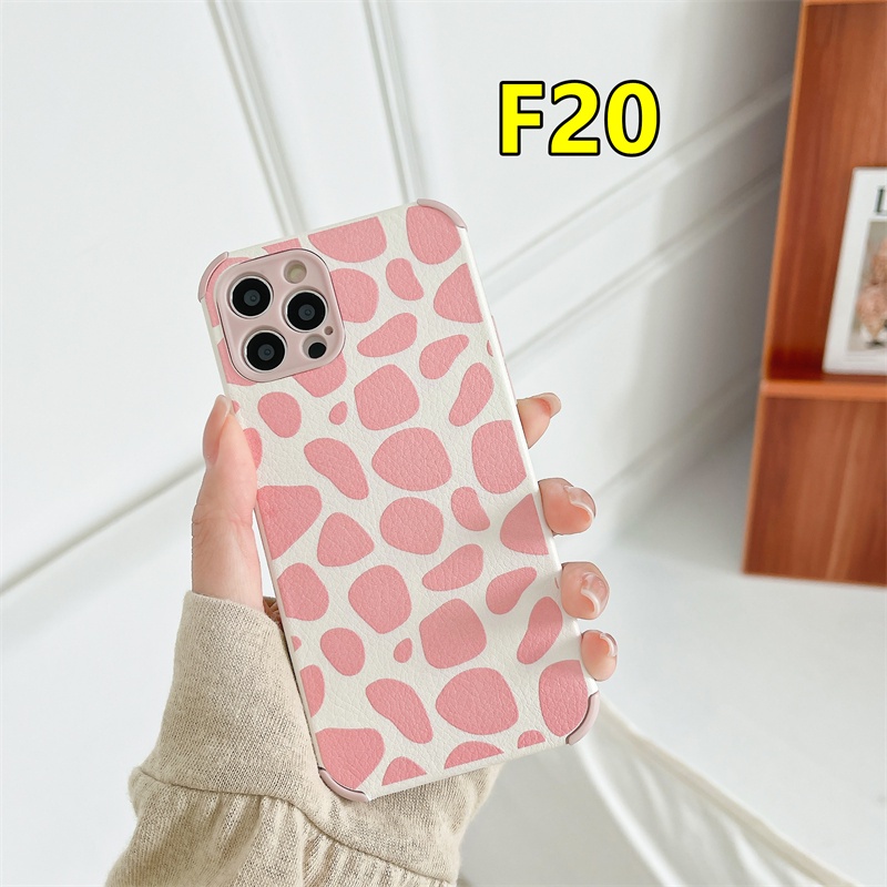 Soft Case OPPO A15 A54 A93 A94 A53 2020 A7 A3S A5 2020 A5S A12 A92 A31 A9 2020 Reno 4 Lite Reno 4 F Reno 5 Lite 5F Find X3Lite A15S F17 F19 PRO A33 2020 A11K A12S A11 A1K A52 A7 Reno 2F 3 A91 A32 Reno 2Z A12E A72 A53S A35 Fashion Trend Leopard Print Cover-#F20