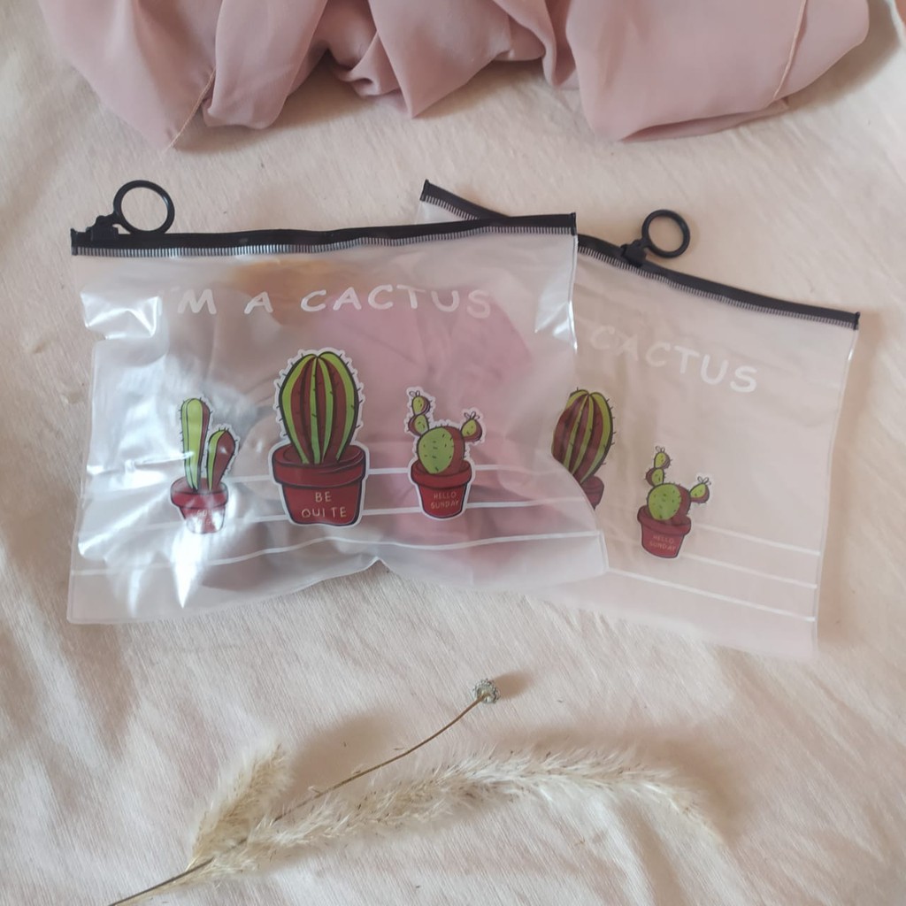 

[ TEMPAT PENSIL ZIP TRANSPARAN ] PENCIL CASE POUNCH ZIPPER KOSMETIK MURAH