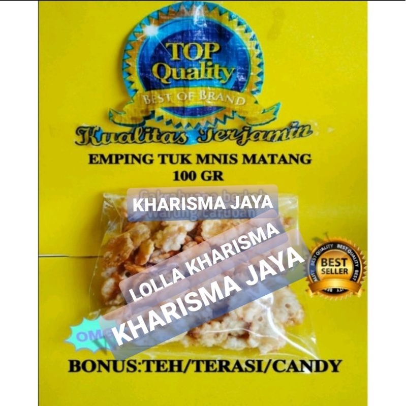 

@100GR EMPING TUK MANIS MATANG KHAS CIREBON BONUS TEH/ TERASI